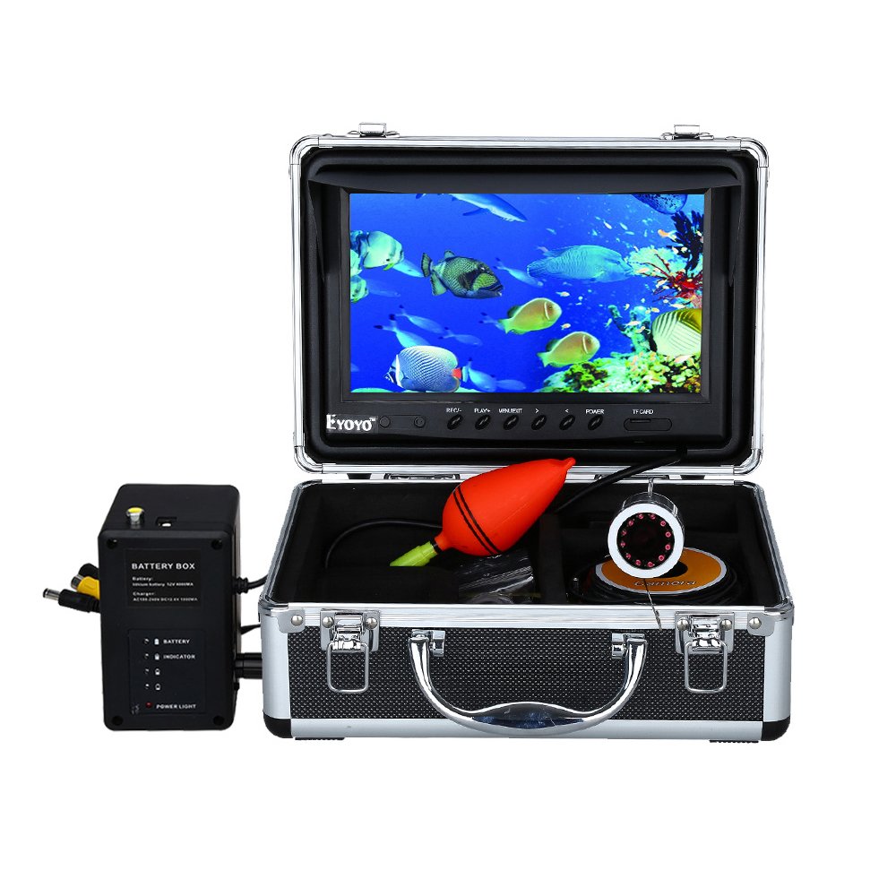 Eyoyo Portable 9 inch LCD Monitor Fish Finder HD 1000TVL Fishing Camera