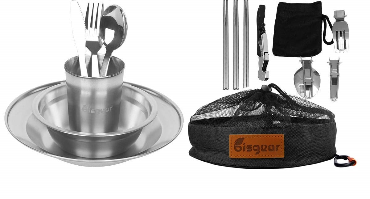 Bisgear Stainless Steel Tableware Mess Kit