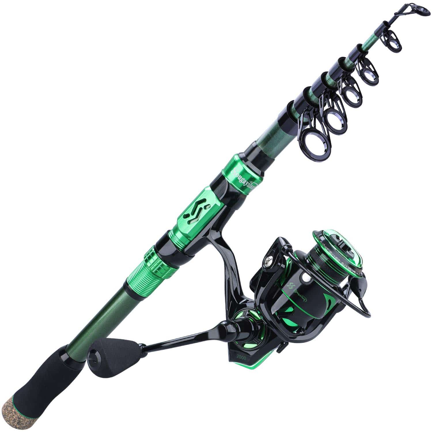 Sougayilang Telescopic Fishing Rod (green)