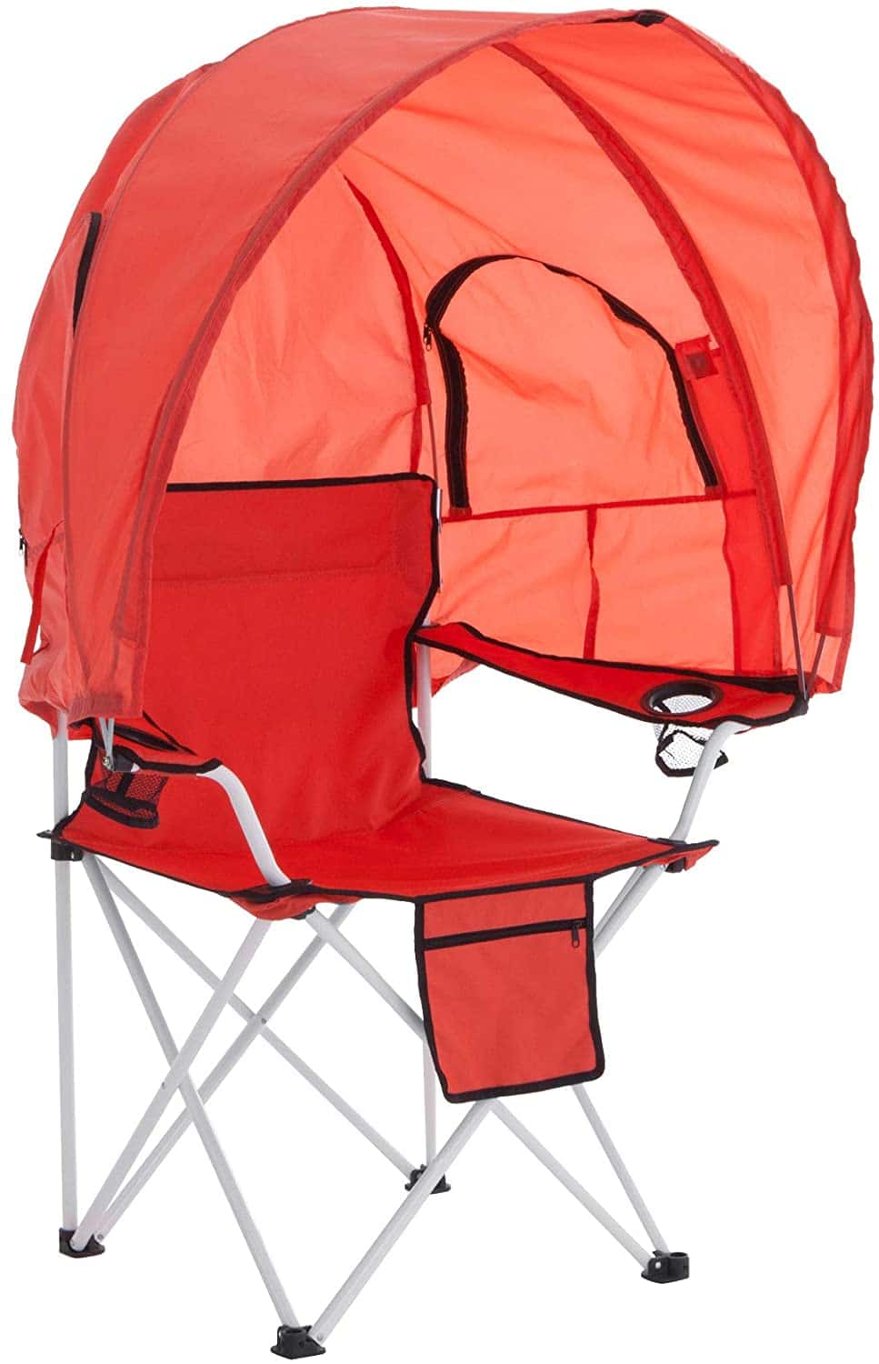 Brylane Home Camp Chair with Canopy