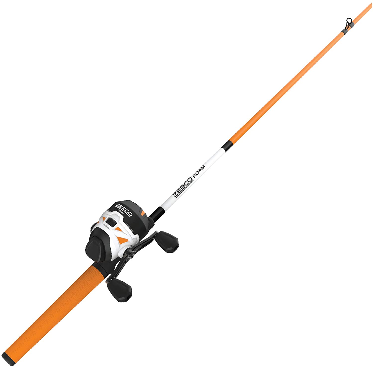 Zebco Roam Orange Spincast Reel and Fishing Rod Combo 
